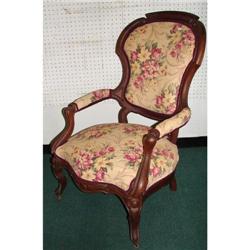 Victorian Floral Print Chair