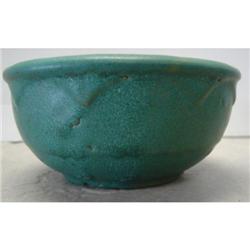 Green Mat Zanesville Pottery Bowl