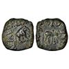 Image 1 : Ancient India: Indo-Scythians, copper fractional unit of Azes (57-30 BC), Senior ISCH 109.10, 1.38g.