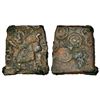 Image 1 : Ancient India: Nezak Huns, Zabulistan series (650-700 AD), fractional copper drachm, 1.30g.