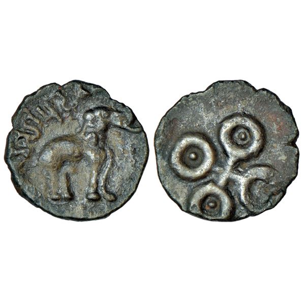 Medieval India: Early medieval Gujarat, uninscribed and unattributed coin, (600-700 AD), 0.90g