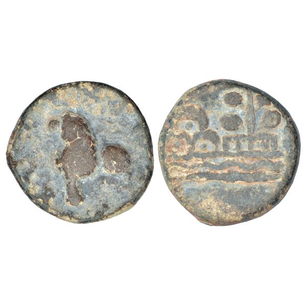 Medieval India: Late medieval Gujarat, unattributed copper coin, 1.49g