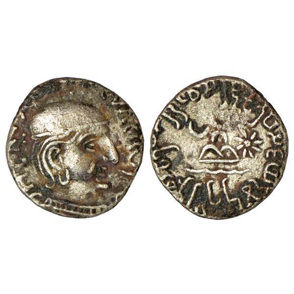 Medieval India: Medieval Gujarat, Vaghela Dynasty, copper coin of Karna Deva (1297-1304 AD), 4.23g
