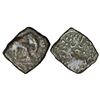 Image 1 : Medieval India:Eastern Chalukyas of Vengi, Vishnukundin type, fractional alloyed copper coin, 1.40g