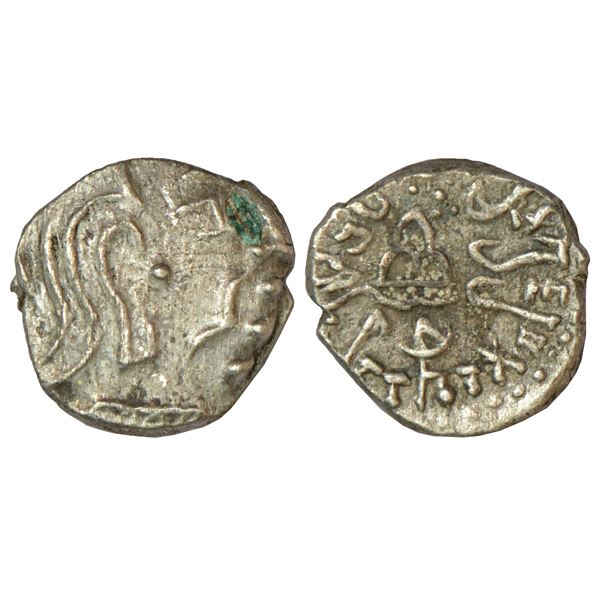 Medieval India:Cholas, gold haga, attributed to Uttama Chola (970-985AD),unpublished in MCSI, 0.08g.