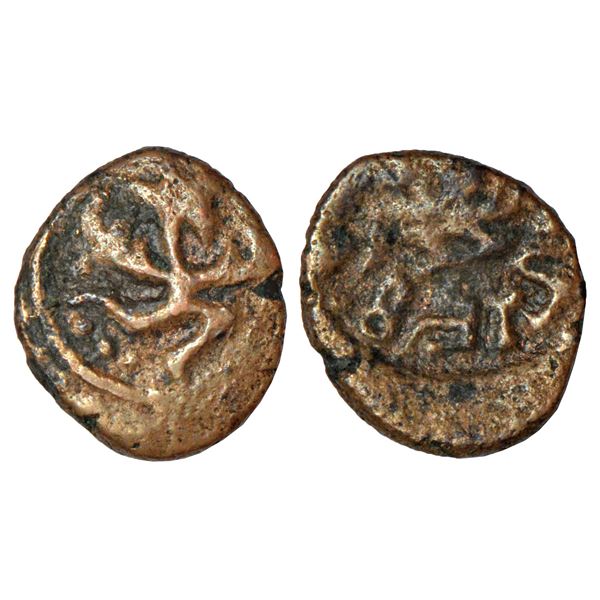 Medieval India: Imperial Cholas, Rajendra, gold fanam, 0.71g.