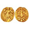 Image 1 : Medieval India:Imperial Cholas,base gold ½ Kahavanu attributed to Virarajendra Chola, Unique, 2.37g.
