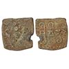 Image 1 : Medieval India: Chalukyas of Kalyani or feudatories, unattributed and uninscribed gold fanam, 0.37g.