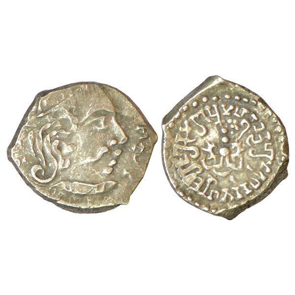 Medieval India: Kadambas of Goa, gold gadyana of Jayakeshi III (1187-1225 AD), Bilingual, 4.41g.
