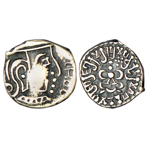 Medieval India: Kadambas of Nagarakhanda (North Karnataka),anonymous gold haga or ¼ fanam, 0.11g