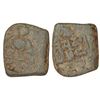 Image 1 : Medieval India: Jajapellas of Nalapura (Narwar), 2 billon jitals of Malaya Varma Deva, 3.40g & 4.04g