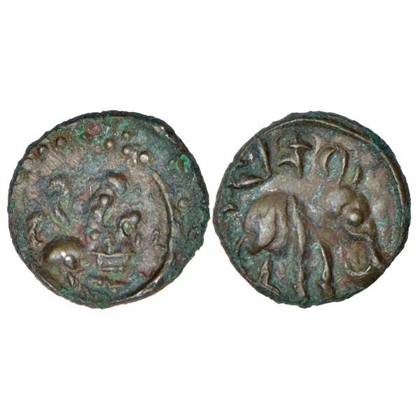 Sultanates - Delhi: Suris, Islam Shah (1545-1552 AD), copper paisa, Malot mint, AH 952, 20.32g.