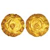 Image 1 : Medieval India: Chola King, Raja Raja I (985-1014 AD), gold 1/8 kahavanu, 0.22g.