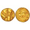 Image 1 : Medieval India: Nolambas of Central Karnataka, unattributed and anonymous gold fanam, 0.35g.
