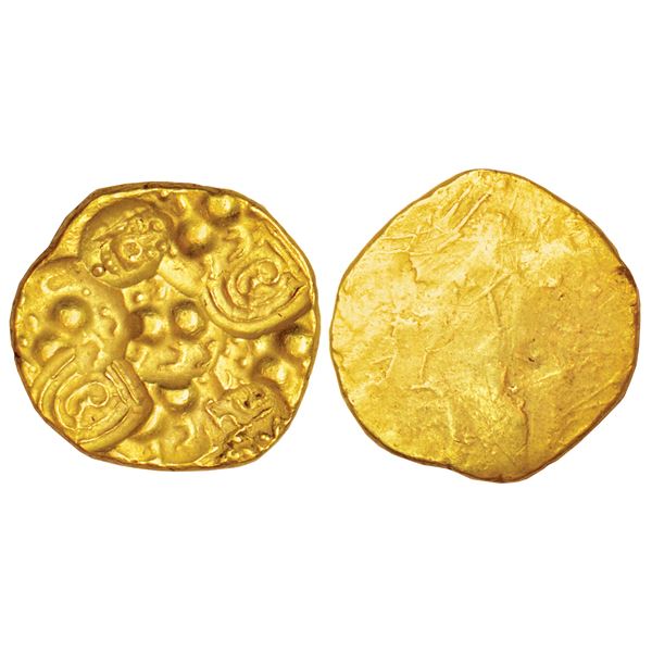 Medieval India: Kalachuris of Tripuri, gold 4½ masha coin of Gangeya Deva (1015-1040 AD), 3.83g.