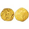 Image 1 : Medieval India: Kalachuris of Tripuri, gold 4½ masha coin of Gangeya Deva (1015-1040 AD), 3.83g.