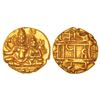 Image 1 : Medieval India: Chalukyas of Kalyani, uninscribed gold fanam, attributed to Vikramaditya VI, 0.38g.