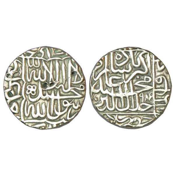 Mughals: Jahangir with the name of Noor Jahan (1623-1627 AD), silver rupee, 11.15g, Lahore mint