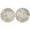 Image 1 : Mughals: Aurangzeb (1658-1707 AD), silver ½ rupee, Bandar i-Mubark Surat mint at top, 5.65g.