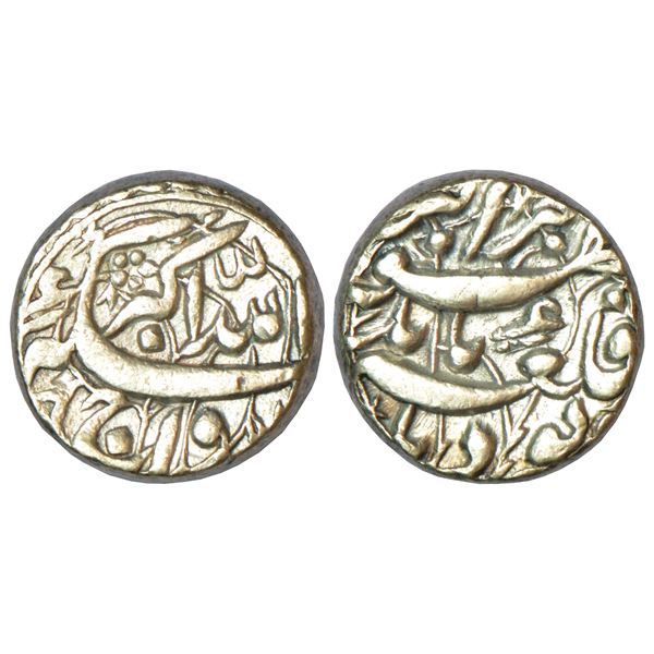 Mughals: Jahandar Shah (1712 AD), copper dam, Dar al-Zafar Bijapur mint, RY Ahd, 13.75g
