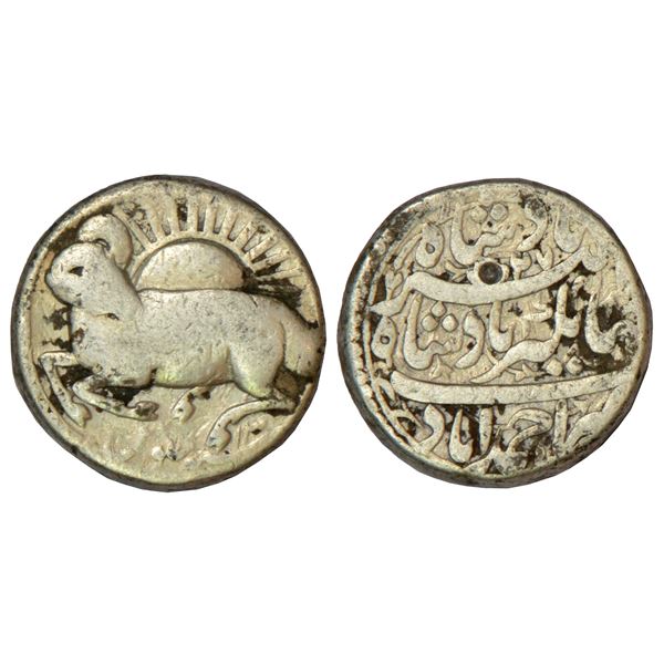 Mughals: Farrukhsiyar (1713-1719 AD), silver rupee, Gulshanabad mint, (1)125/RY 3, 11.43g.