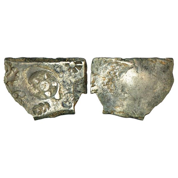 Ancient India: Archaic silver punch-marked coin, Ghagra-Gandak River Valley region, 5-Shana, 5.06g.