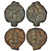 Image 1 : Ancient India: Early uninscribed cast copper coin (2), Deccan series, Piper 527, 9.23g and 10.64g.