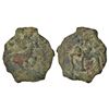 Image 1 : Ancient India: Kausambi/Vatsa' region, uninscribed cast copper coin, 'lanky bull' type, 3.39g.
