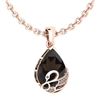 Image 1 : Certified 7.40 Ctw Smoky Quartz And Diamond VS/SI1 Neck
