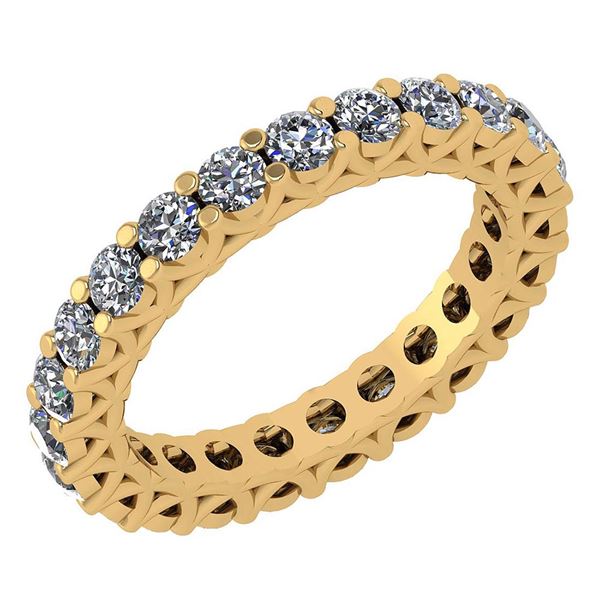 Certified 1.61 Ctw Diamond 14k Yellow Gold Halo Band (V
