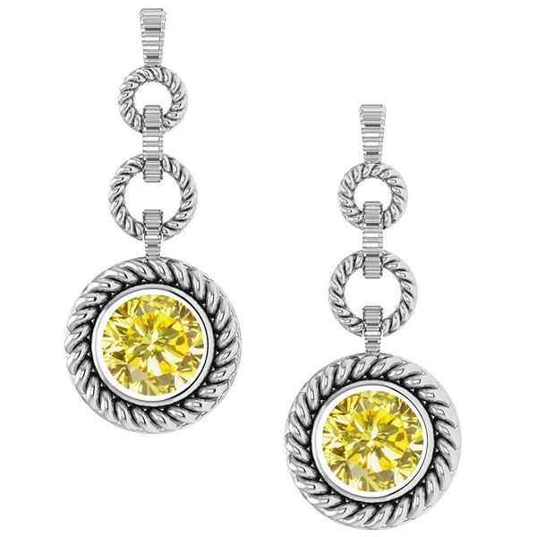 Certified 5.00 Ctw Treated Fancy Yellow Diamond Hanging