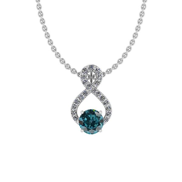 Certified 2.32 Ctw I2/I3 Treated Fancy Blue and White D