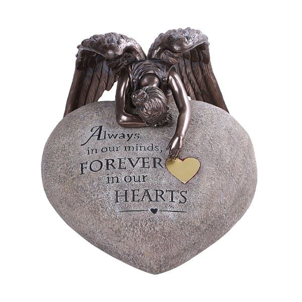 WEEPING ANGEL HEART URN
