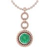 Image 1 : Certified 6.84 Ctw Emerald Necklace For womens New Expr