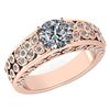 Image 1 : Certified 1.57 Ctw Diamond Wedding/Engagement 14K Rose