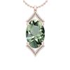 Image 1 : Certified 13.92 Ctw I2/I3 Green Amethyst And Diamond 14