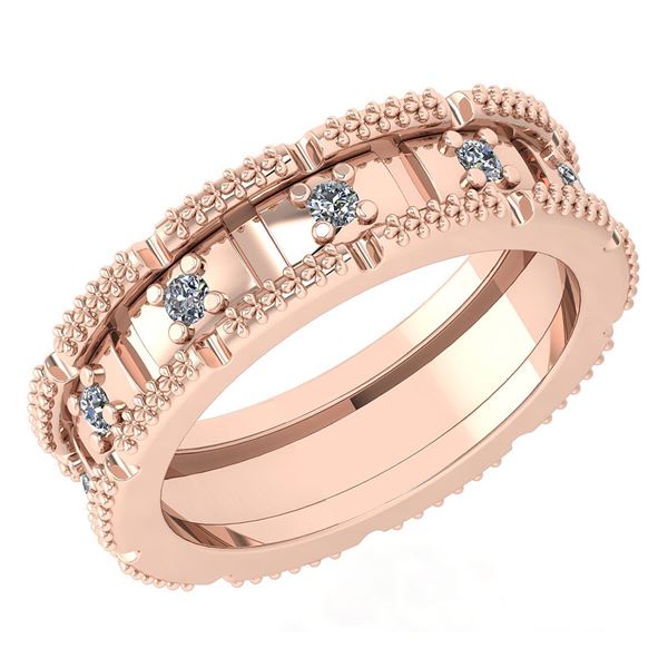 Certified 0.25 Ctw Diamond Wedding Style Halo Band 14K
