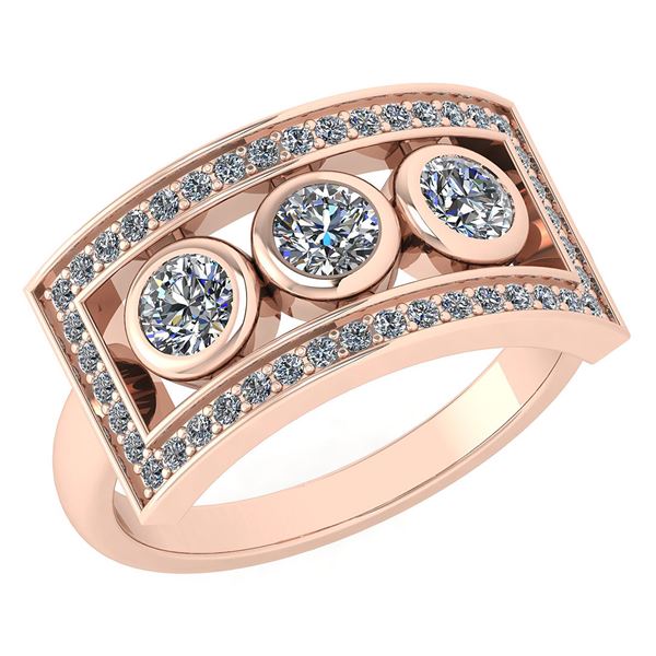 Certified 0.72 Ctw Diamond Wedding/Engagement Style 14K