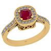 Image 1 : Certified 1.01 Ctw I2/I3 Ruby And Diamond 14K Yellow Go