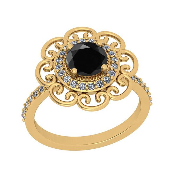 Certified 1.27 Ctw I2/I3 Treated Fancy Black and White