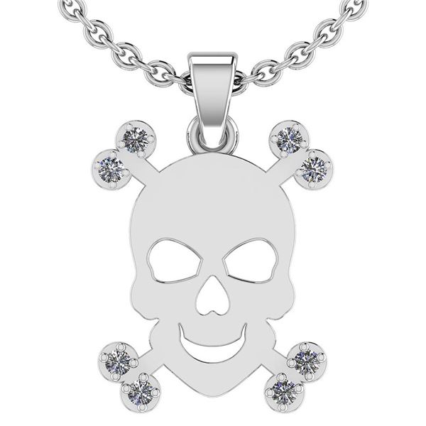 Certified 0.10 Ctw Diamond VS/SI1 Pendant 18K White Gol