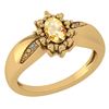 Image 1 : Certified 0.51 Ctw Citrine And Diamond 14k Yellow Gold
