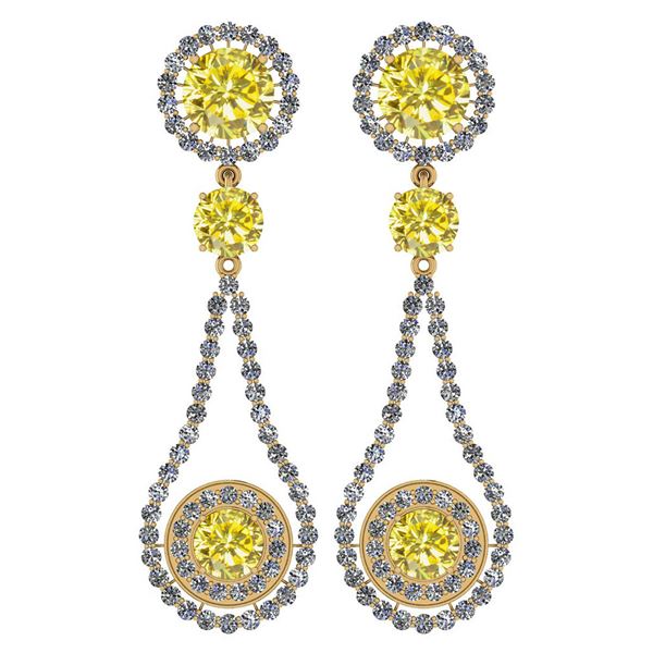 Certified 4.50 Ctw SI2/I1 Treated Fancy Yellow & White