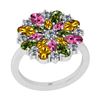 Image 1 : Certified 3.31 Ctw I2/I3 Multi Stone And Diamond 14K Wh