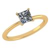 Image 1 : Certified 0.75 Ctw Princess Cut Diamond 18k Yellow Gold