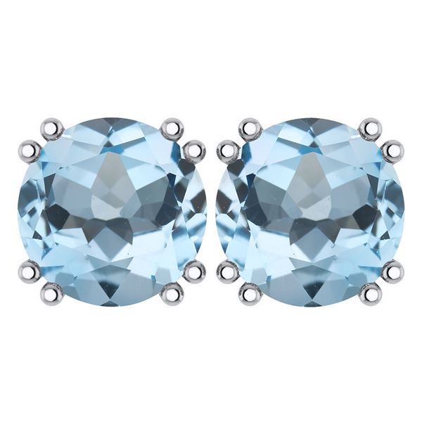 Certified 6.00 Ctw Genuine Aquamarine 14K White Gold St