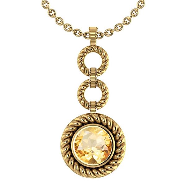 Certified 6.84 Ctw Citrine Necklace For womens New Expr