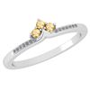 Image 1 : Certified 0.13 Ctw Citrine And Diamond 14k White Gold H