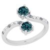 Image 1 : Certified 1.12 Ctw I2/I3 Treated Fancy Blue And Diamond