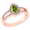Image 1 : Certified 0.74 CTW Peridot And Diamond 14k Rose Gold Ha
